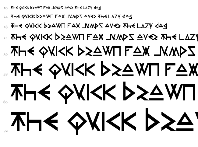 Thors Hammer font waterfall